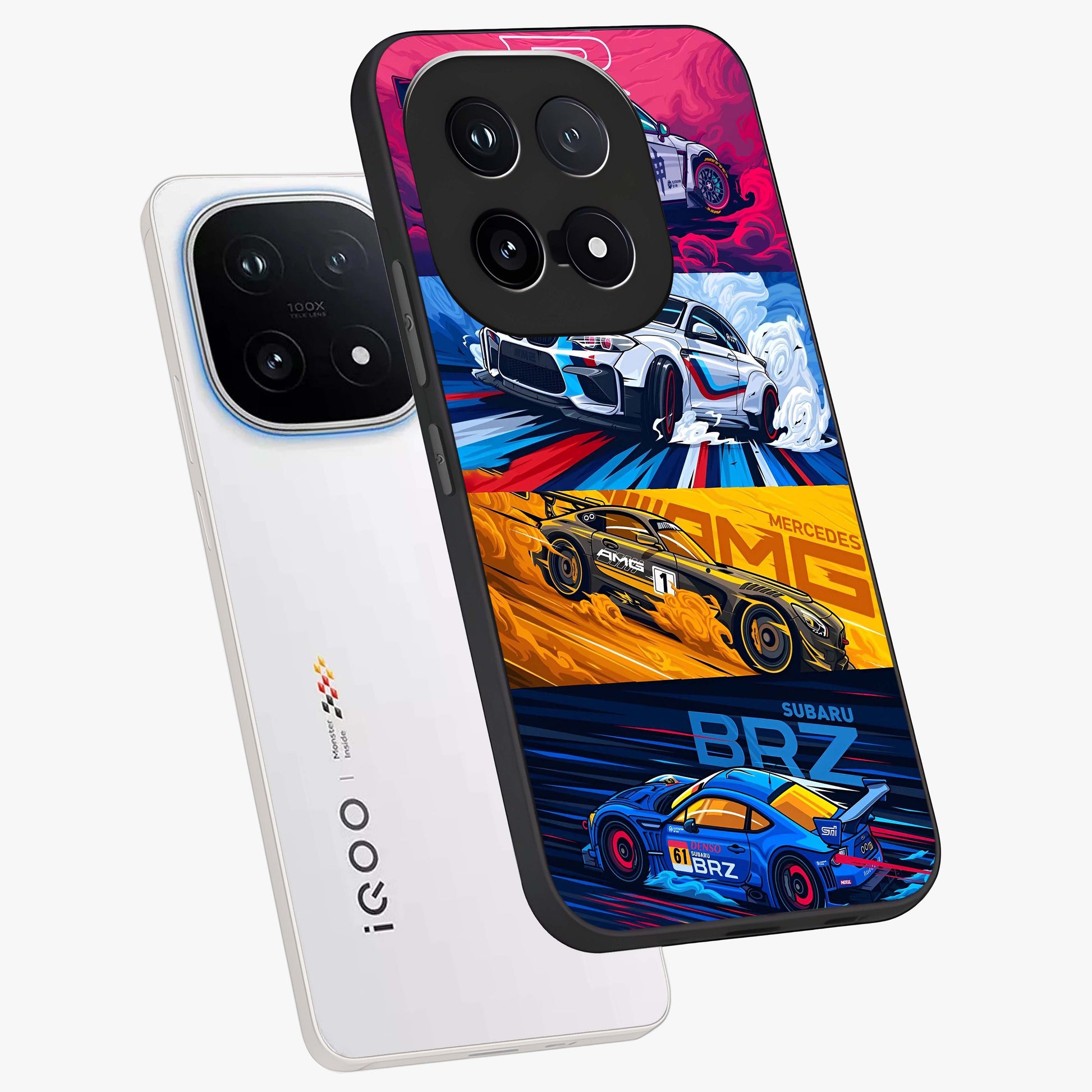 JDM Sports Car Glass Case displayed in angled mockup highlighting sleek Japanese racing car design with automotive aesthetic.