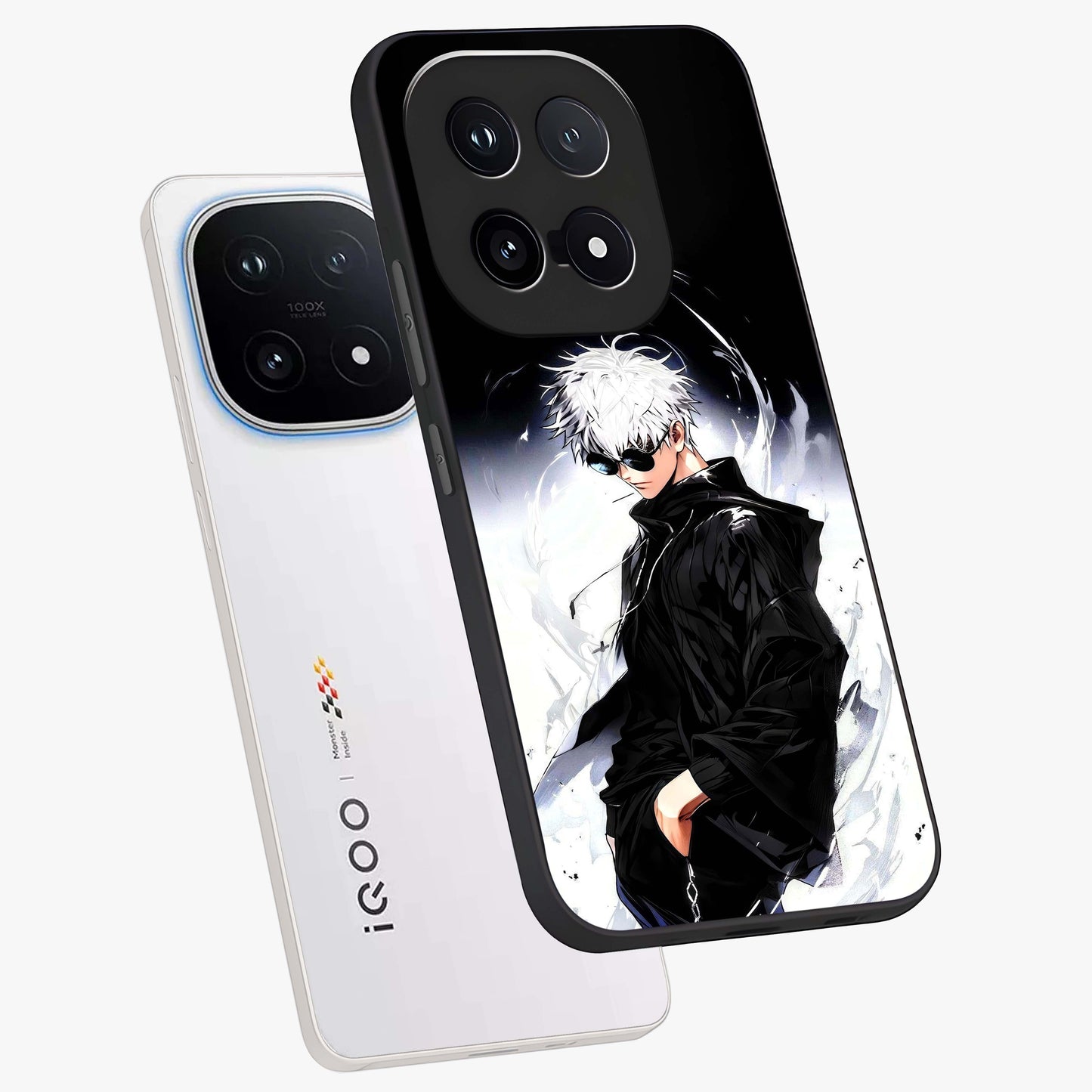 Limitless Shadow King Glass Case displayed in angled mockup highlighting dramatic dark hero design with intense aesthetic.