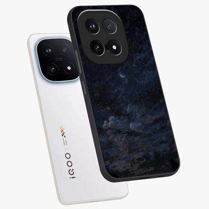 Lunar Veil Silence Glass Case displayed in angled mockup highlighting soft lunar design with peaceful celestial aesthetic.