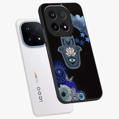 Mystic Hand Aura Glass Case displayed in angled mockup highlighting magical aura design with spiritual aesthetic style.