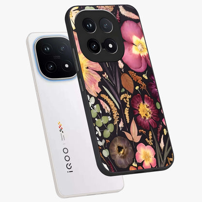 Petal Dream Tapestry Glass Case displayed in angled mockup highlighting decorative petal pattern with elegant botanical aesthetic.