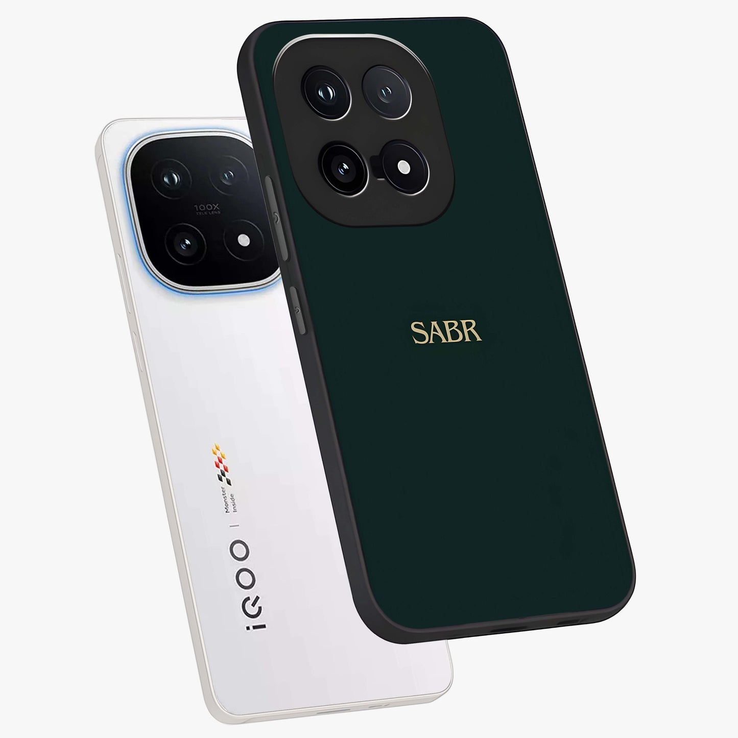 Sabr Minimal Patience Glass Case displayed in angled mockup highlighting simple inspirational design with clean aesthetic style.