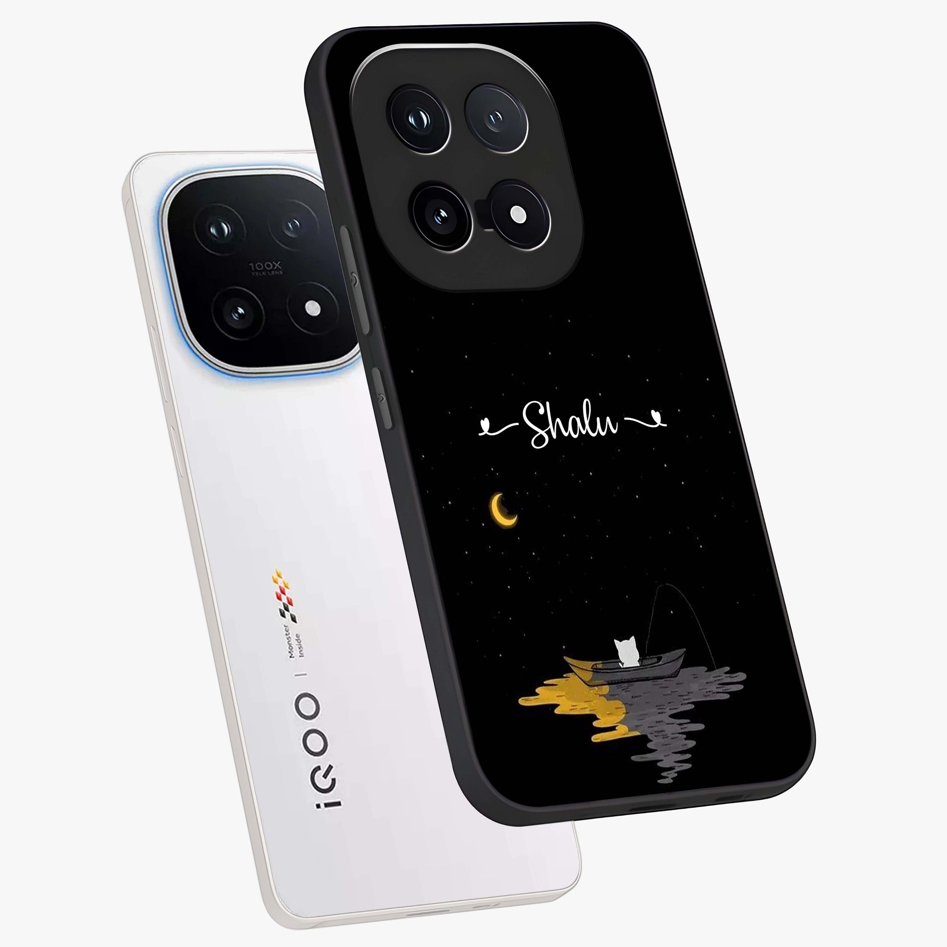 Silent Night Row Glass Case displayed in angled mockup highlighting peaceful evening design with dreamy night aesthetic.