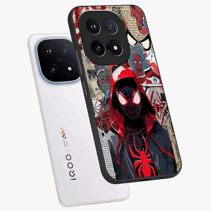 Spider Collage Street Glass Case displayed in angled mockup highlighting dynamic street style collage design with comic aesthetic.
