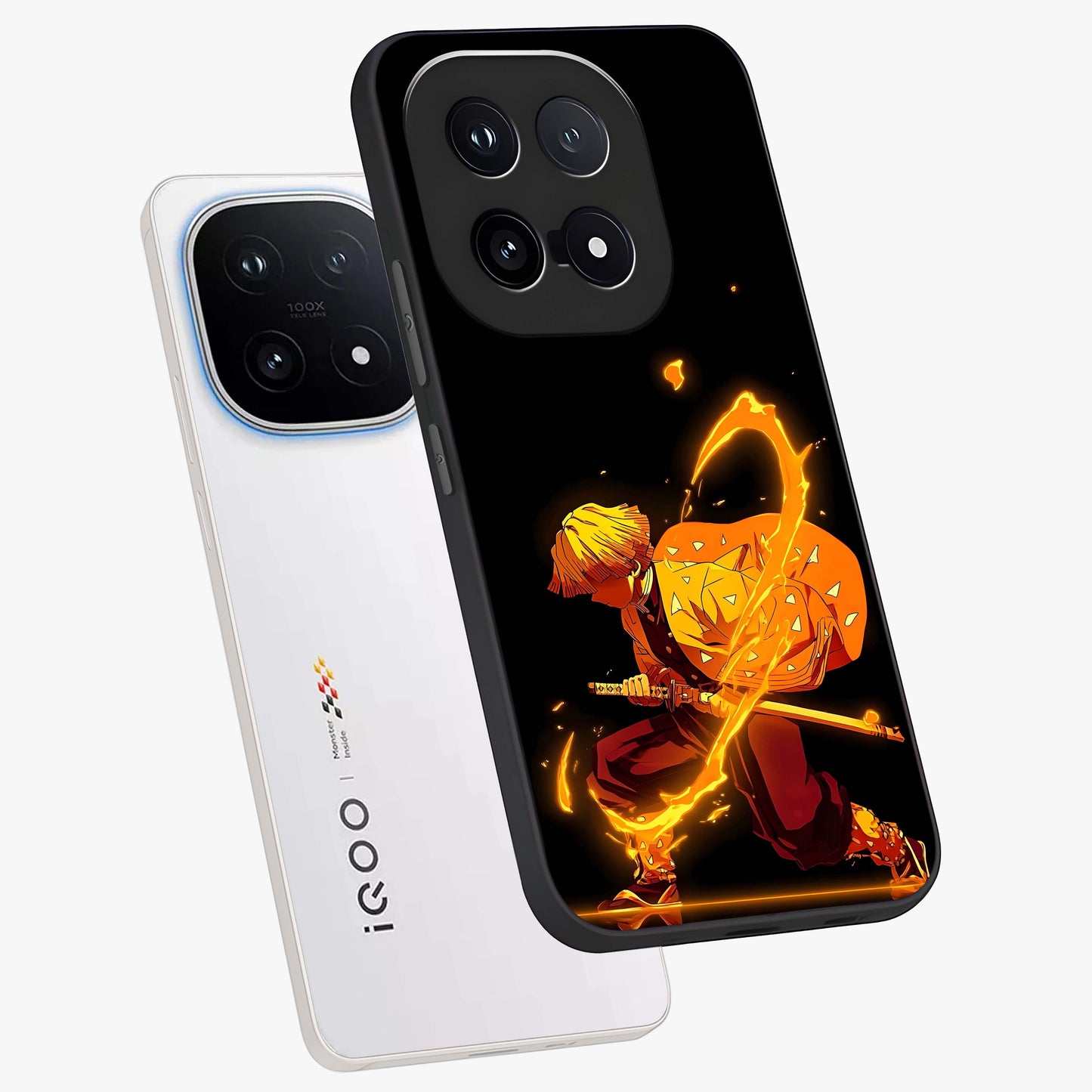 Thunder Flame Execution Glass Case displayed in angled mockup highlighting dramatic fire themed design with intense fantasy aesthetic.
