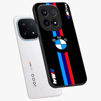 Turbo BMW Beast Glass Case displayed in angled mockup highlighting sleek racing car design with bold automotive aesthetic.