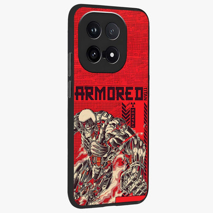 Crimson Mecha Titan Glass Case upright view showcasing dynamic robotic titan design with sci-fi inspired theme.