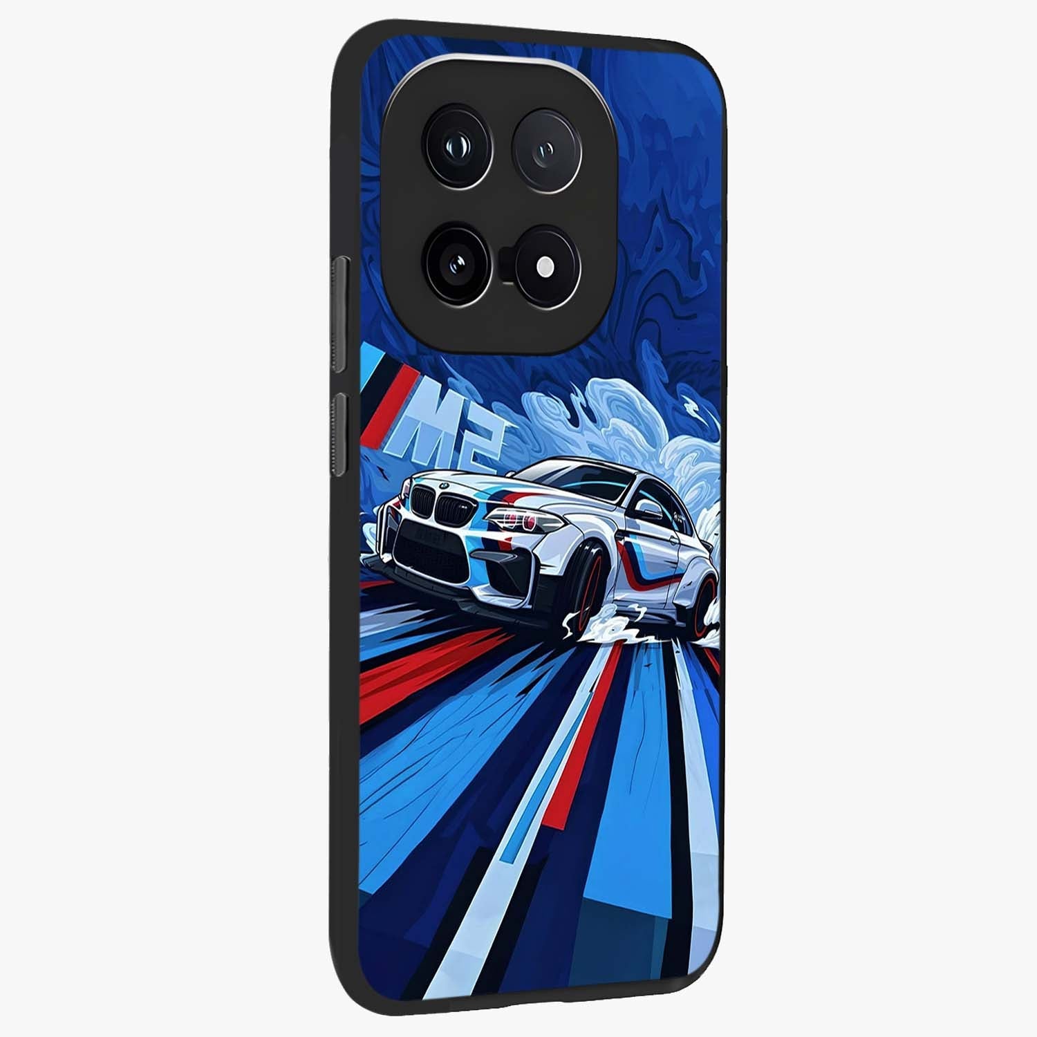 Drift Power Rush Glass Case upright view showcasing high speed racing artwork with bold automotive theme.