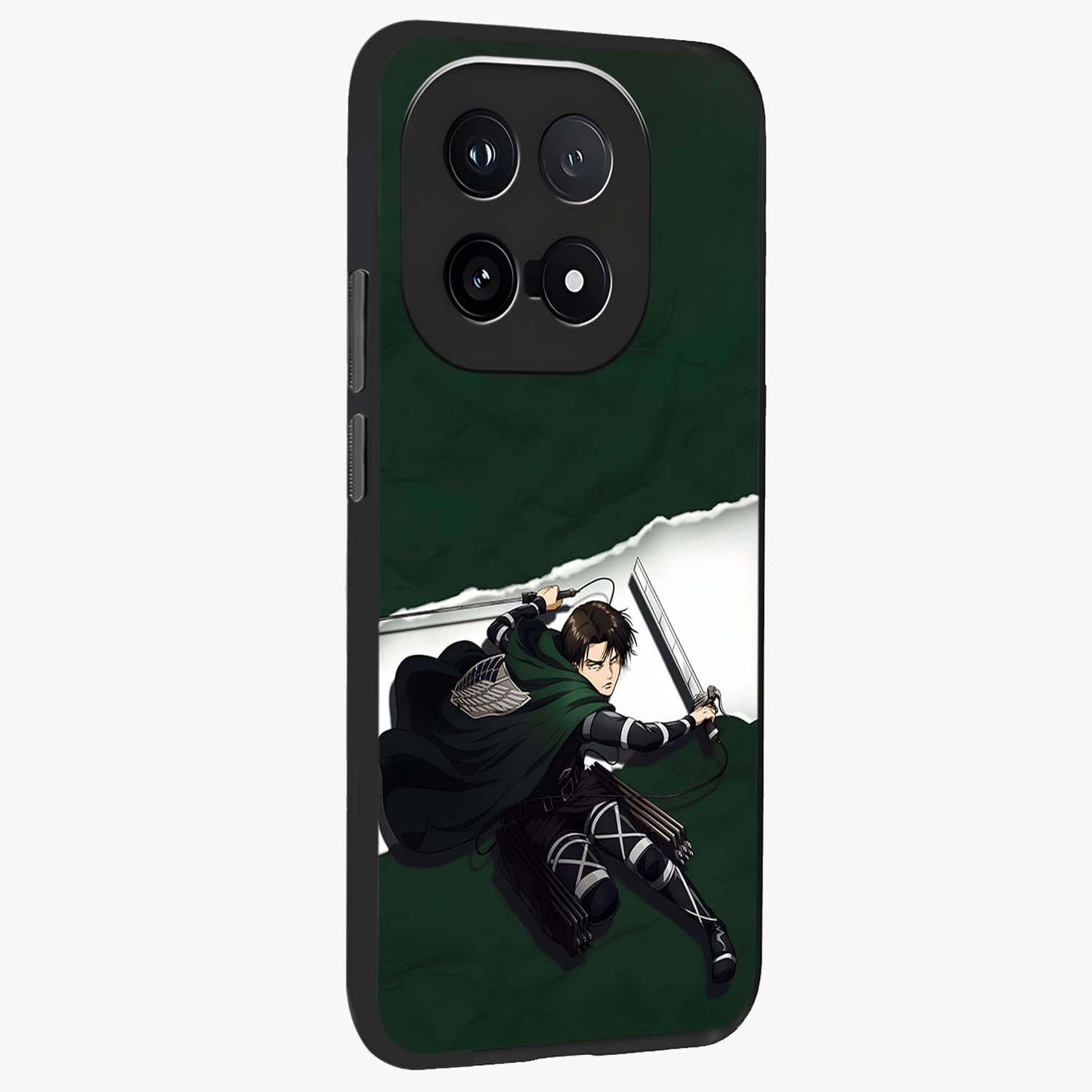 Emerald War Vanguard Glass Case upright view showcasing dramatic warrior artwork with bold fantasy theme.