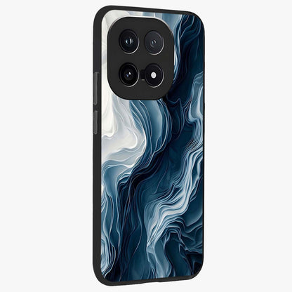 Ethereal Paper Marble Glass Case upright view showcasing smooth marble artwork with refined minimalist theme.