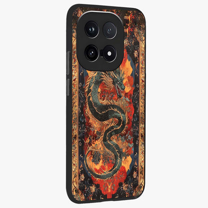 Inferno Dragon Soul Glass Case upright view showcasing intense dragon artwork with fantasy fire theme.