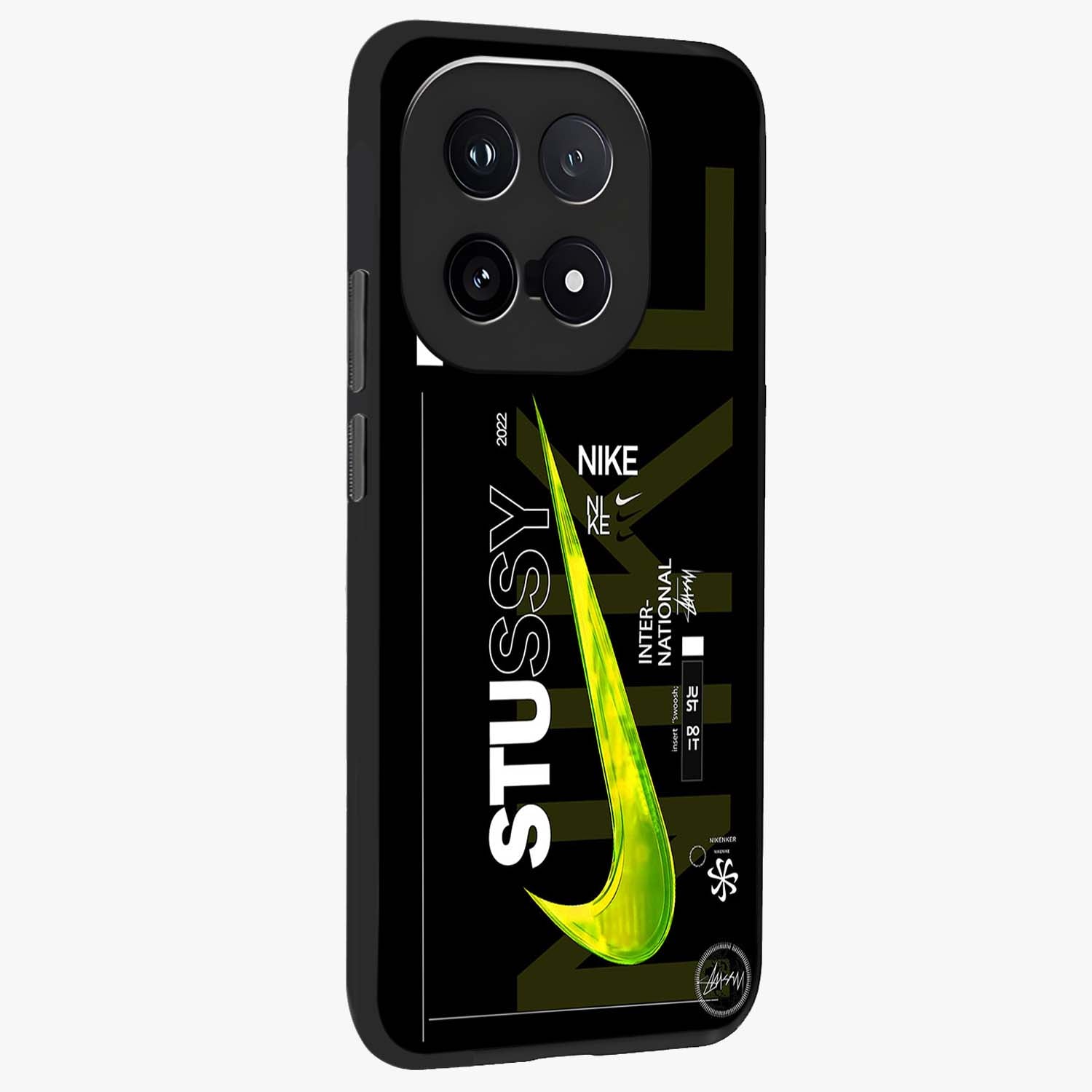 Neon Street Edition Glass Case upright view showcasing colorful neon artwork with modern street culture theme.