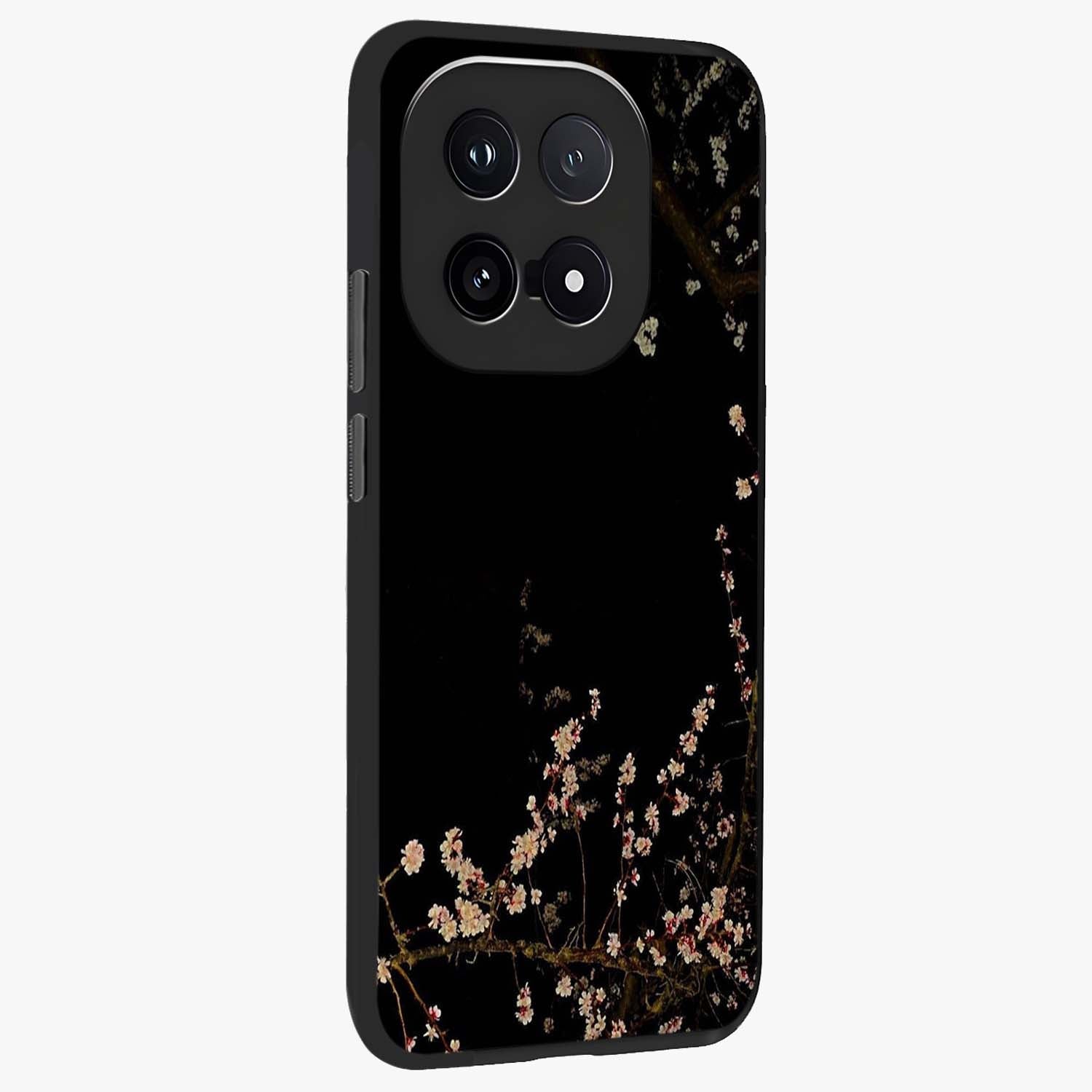 Petal Moon Light With Custom Name Glass Case upright view showcasing elegant floral moon artwork with personalized aesthetic.