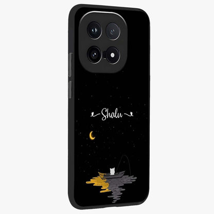Silent Night Row Glass Case upright view showcasing tranquil night artwork with serene landscape theme.