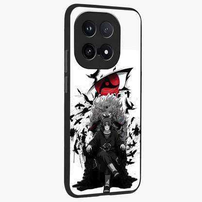 Uchiha Shadow Throne Glass Case upright view showcasing magical underwater galaxy artwork with vibrant cosmic theme.