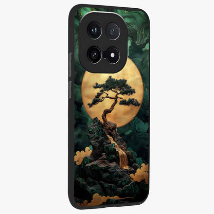 Zen Moon Rise Glass Case upright view showcasing serene moon artwork with tranquil night theme.