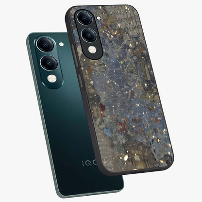 Aesthetic Astrolophia Glass Case displayed in angled mockup highlighting artistic aesthetic elements and smooth glass surface.