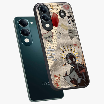 City Dream Sketch Glass Case displayed in angled mockup highlighting minimal city illustration with aesthetic sketch style.