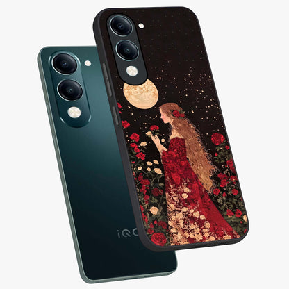 Crimson Dreams Glass Case displayed in angled mockup highlighting soft crimson aesthetic design with artistic theme.