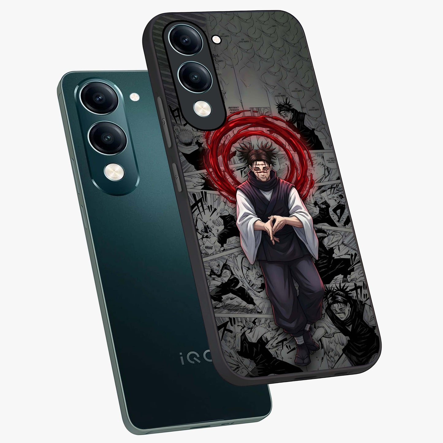 Cursed Ritual Ascension Glass Case displayed in angled mockup highlighting mystical ritual illustration with supernatural aesthetic.