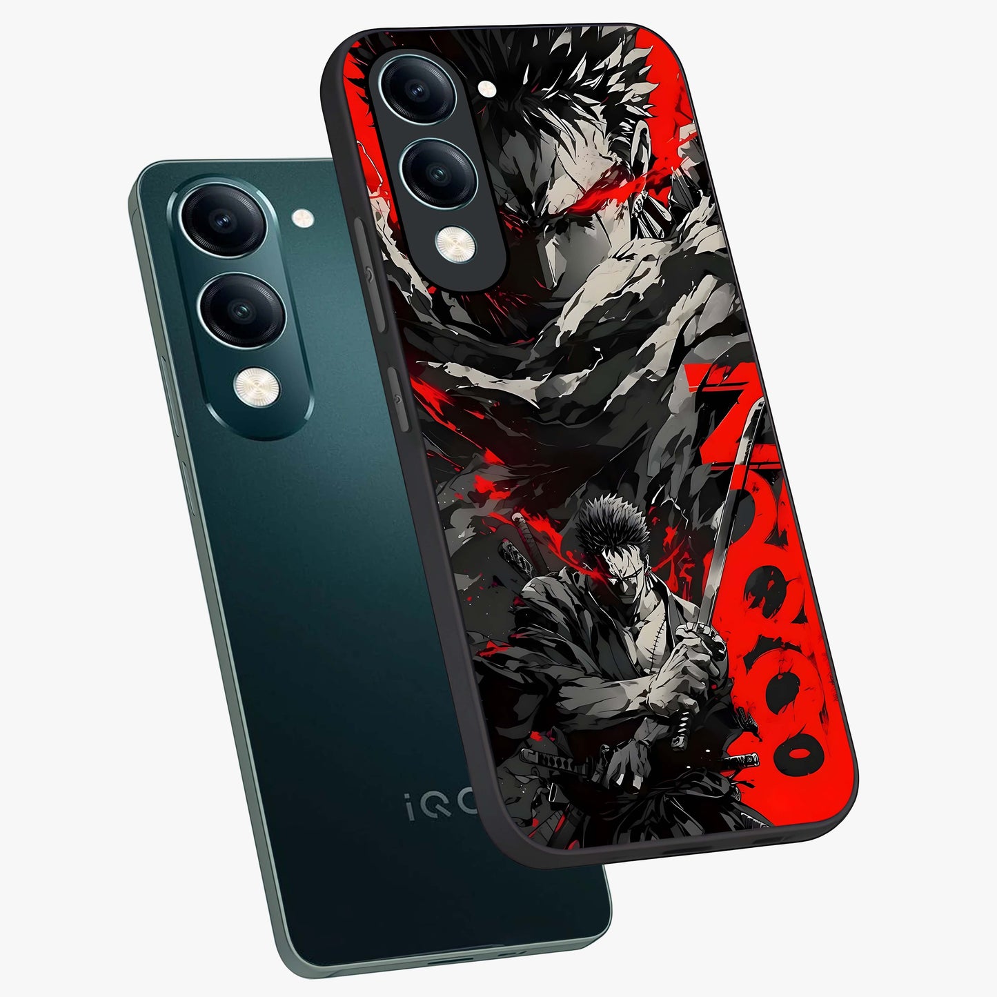 Demon Sword Resolve Glass Case displayed in angled mockup highlighting powerful demon sword illustration with dark fantasy aesthetic.