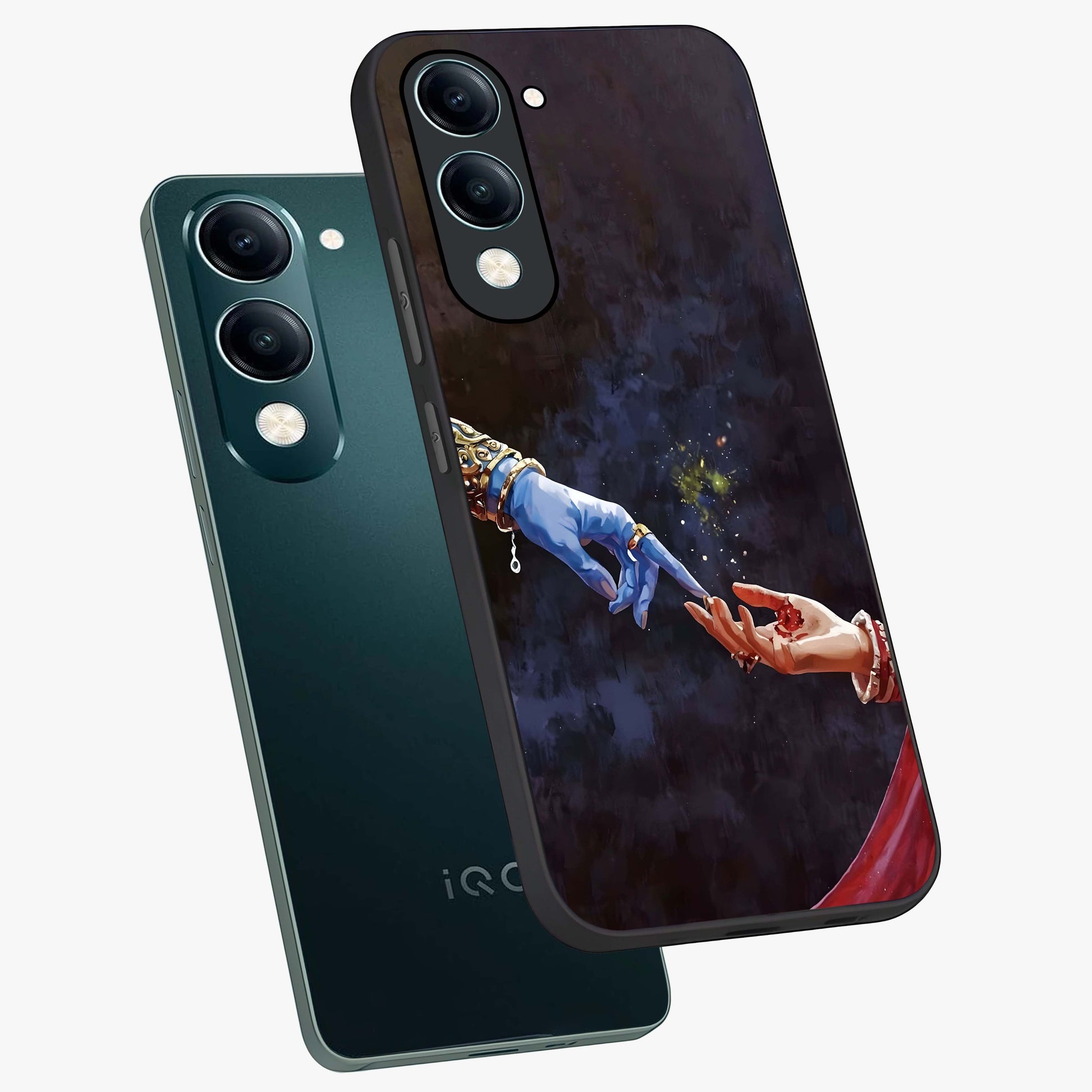 Divine Touch Eternal Glass Case displayed in angled mockup highlighting elegant divine inspired design with calm aesthetic style.