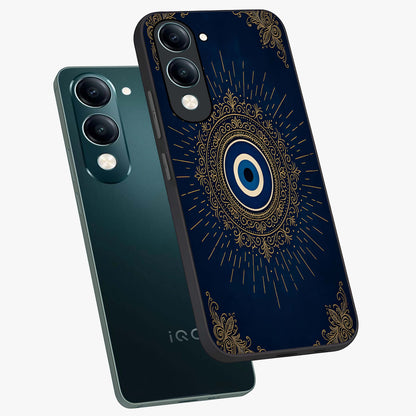 Golden Celestial Charm Glass Case displayed in angled mockup highlighting sparkling cosmic charm design with celestial aesthetic.