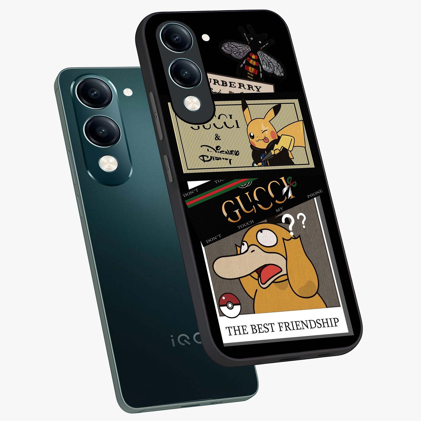 Gucci Play Mashup Glass Case displayed in angled mockup highlighting stylish fashion mashup design with bold aesthetic.