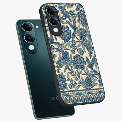 Heirloom Wild Bloom Glass Case displayed in angled mockup highlighting botanical bloom design with classic aesthetic style.