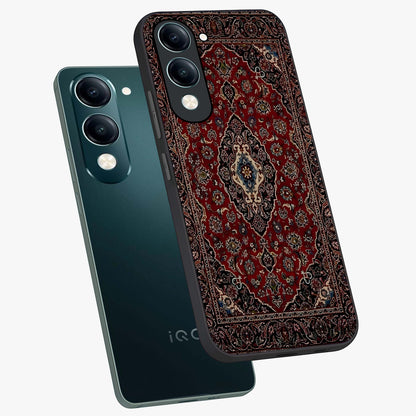 Heritage Carpet Royale Glass Case displayed in angled mockup highlighting intricate royal carpet design with heritage aesthetic.
