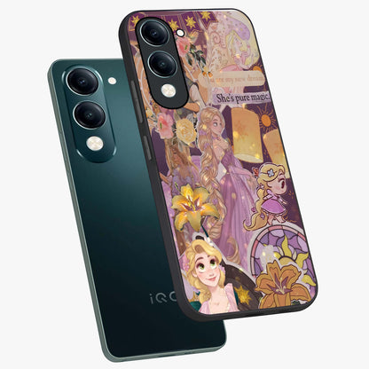 Magical Tangled Dream Glass Case displayed in angled mockup highlighting whimsical fantasy design with magical aesthetic.