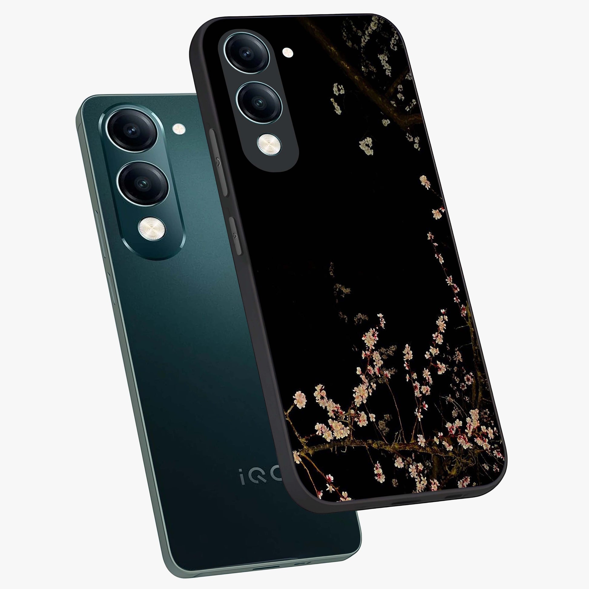 Petal Moon Light With Custom Name Glass Case displayed in angled mockup highlighting delicate petal design with custom name feature.