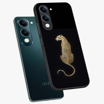 Regal Leopard Glass Case displayed in angled mockup highlighting powerful animal illustration with stylish wild aesthetic.
