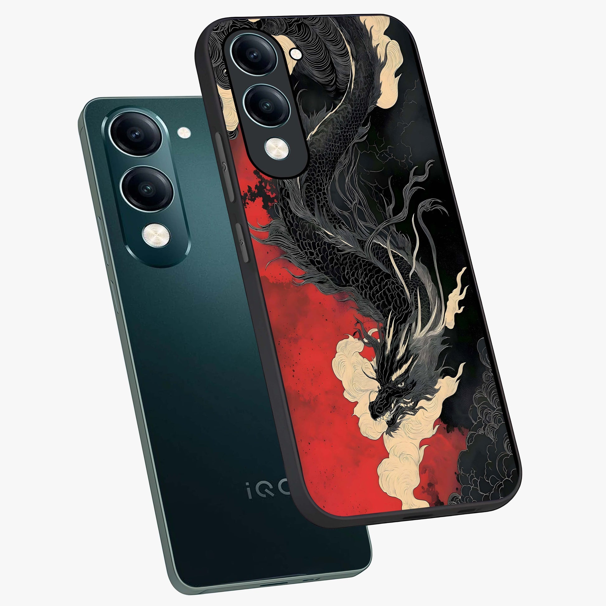 Shadow Dragon Fury Glass Case displayed in angled mockup highlighting powerful dragon illustration with dark fantasy aesthetic.