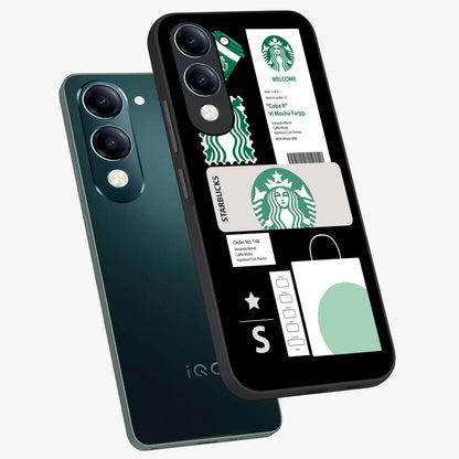 Starbucks Mocha Glass Case displayed in angled mockup highlighting stylish mocha themed design with cozy café aesthetic.