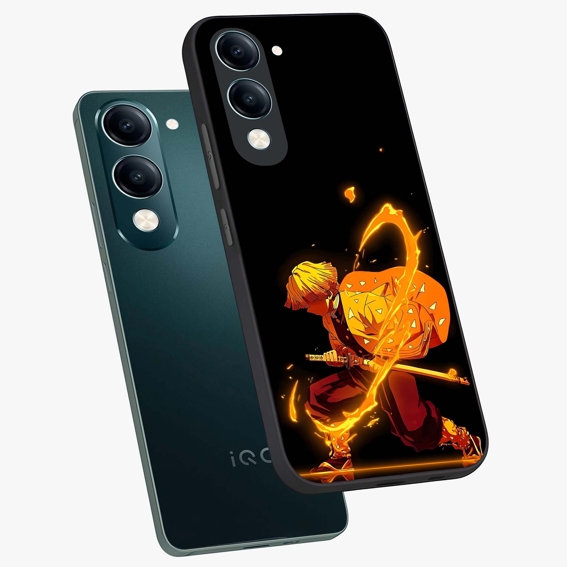 Thunder Flame Execution Glass Case displayed in angled mockup highlighting dramatic fire themed design with intense fantasy aesthetic.