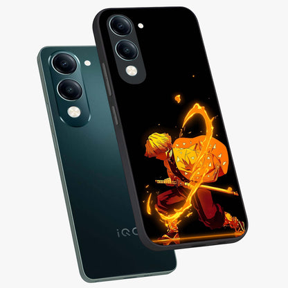 Thunder Flame Execution Glass Case displayed in angled mockup highlighting dramatic fire themed design with intense fantasy aesthetic.