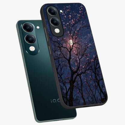 Twilight Sakura Serenade Glass Case displayed in angled mockup highlighting delicate sakura flower design with dreamy aesthetic.