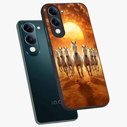Wild Sunset Majesty Glass Case displayed in angled mockup highlighting vibrant sunset sky design with scenic aesthetic.