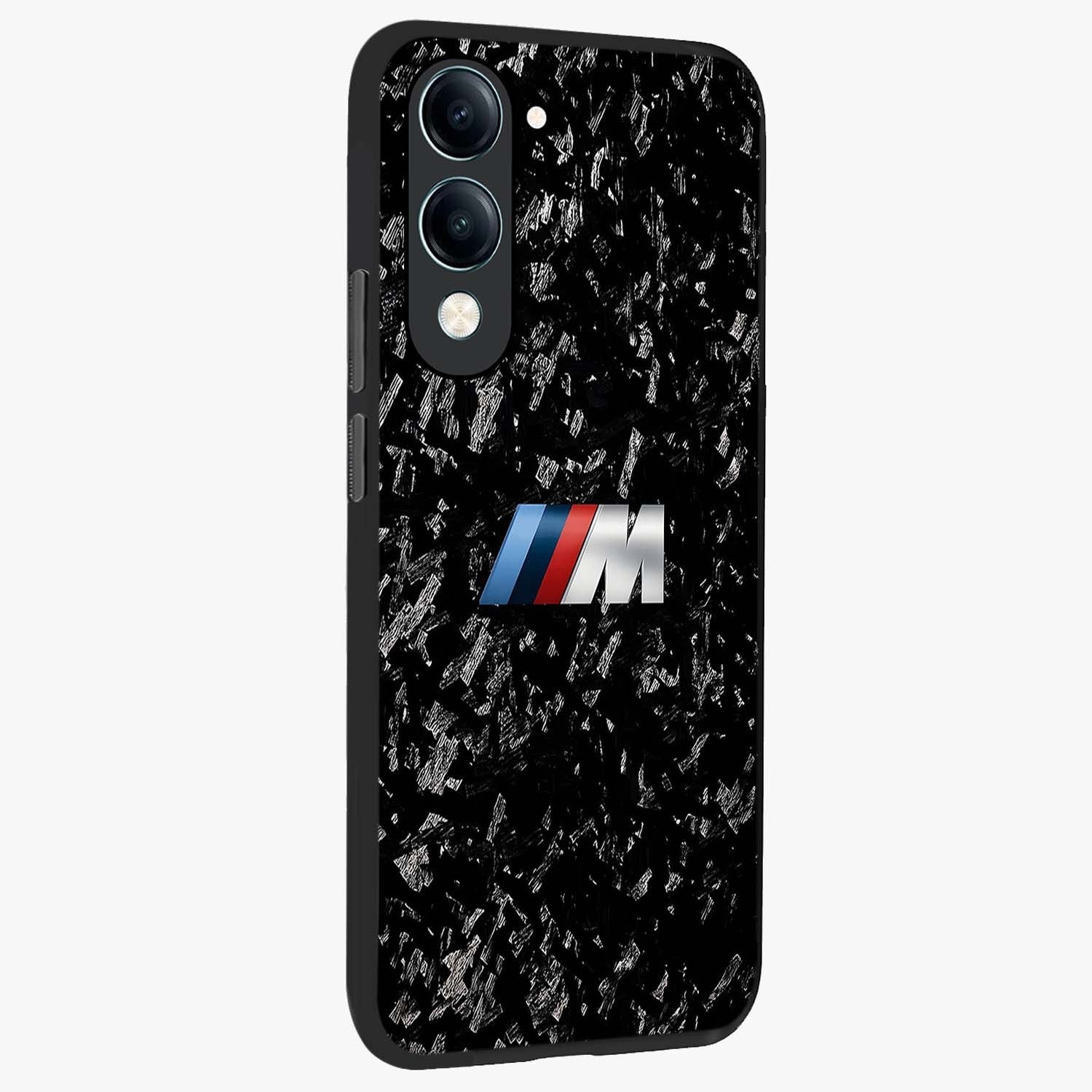 Carbon Speed Mark Glass Case upright view showcasing modern carbon speed graphic with bold automotive theme.