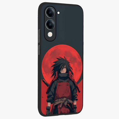 Crimson Moon Warlord Glass Case upright view showcasing powerful warlord artwork with dark celestial theme.