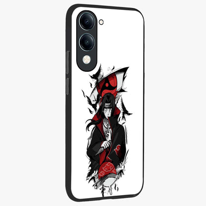 Itachi Limited Edition Naruto Anime Glass Case upright view showcasing intense anime artwork with powerful character theme.