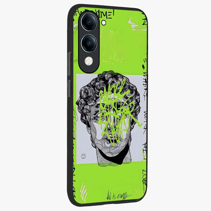 Neo Graffiti Rebellion Glass Case upright view showcasing colorful graffiti artwork with bold modern street style.