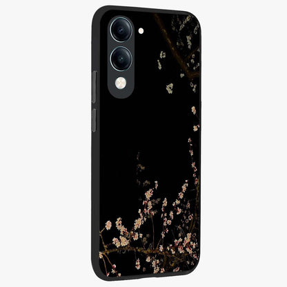 Petal Moon Light With Custom Name Glass Case upright view showcasing elegant floral moon artwork with personalized aesthetic.