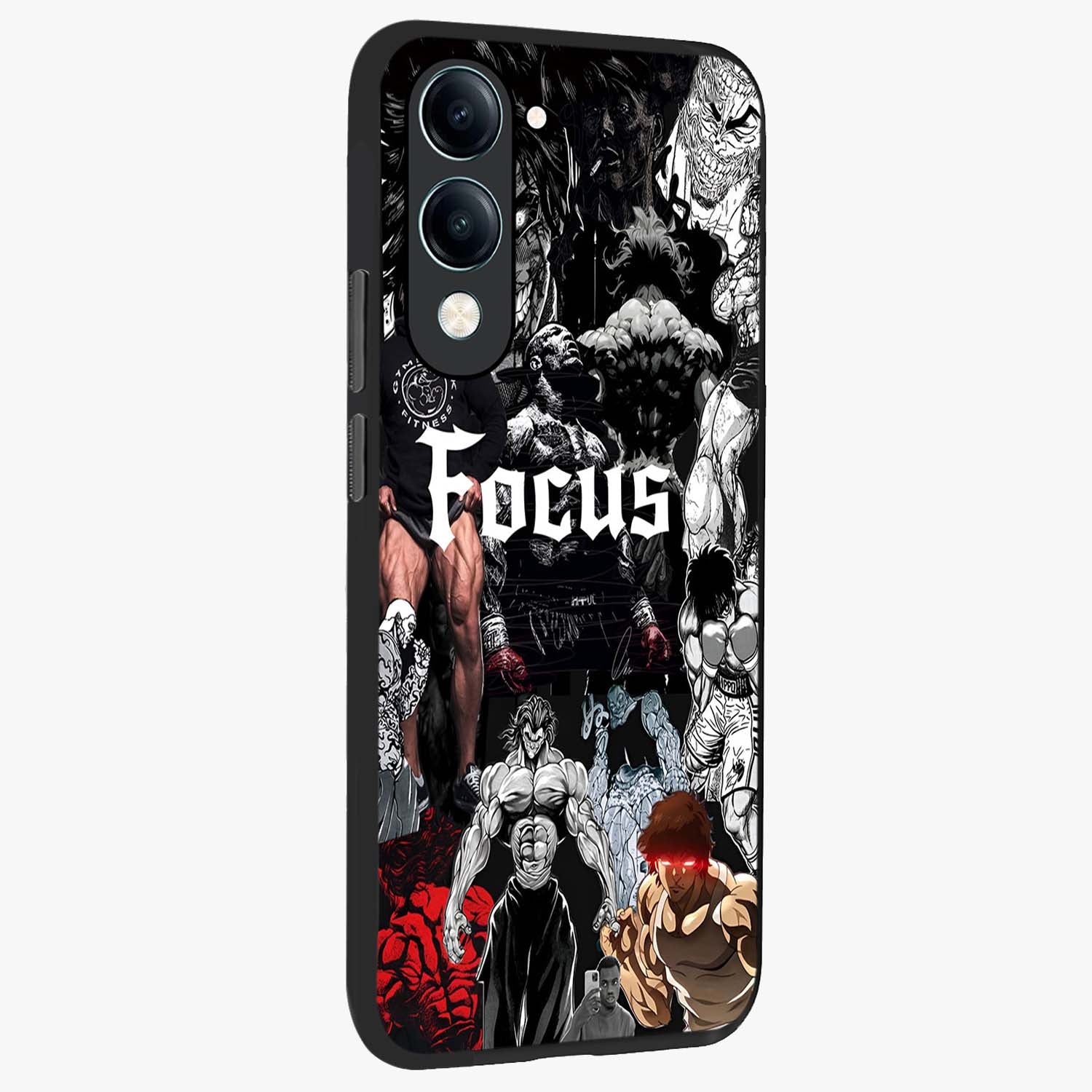 Relentless Power Focus Glass Case upright view showcasing strong inspirational artwork with powerful focus theme.