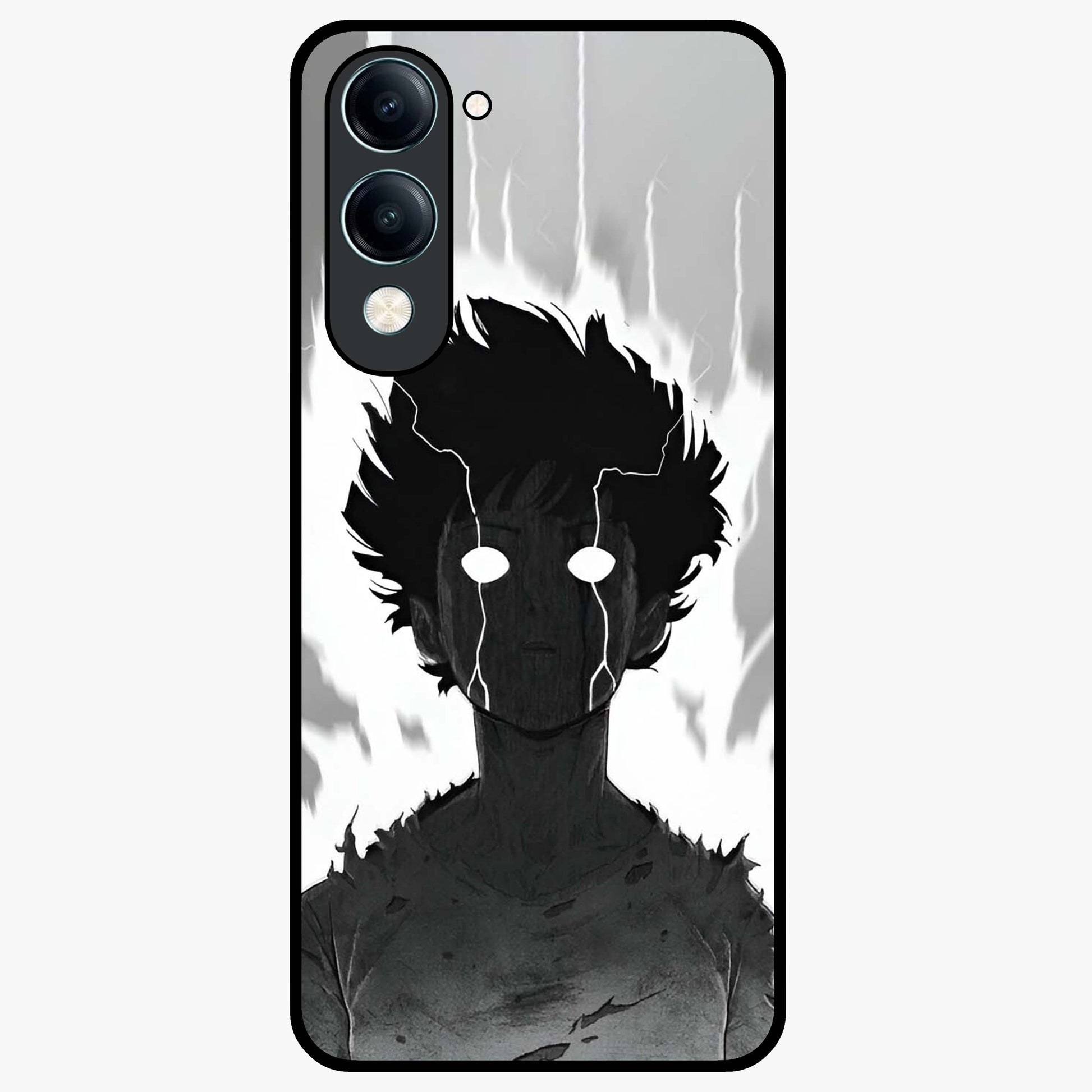 Awakened Inner Rage Glass Case showing flat back view with intense artistic artwork and glossy glass finish.