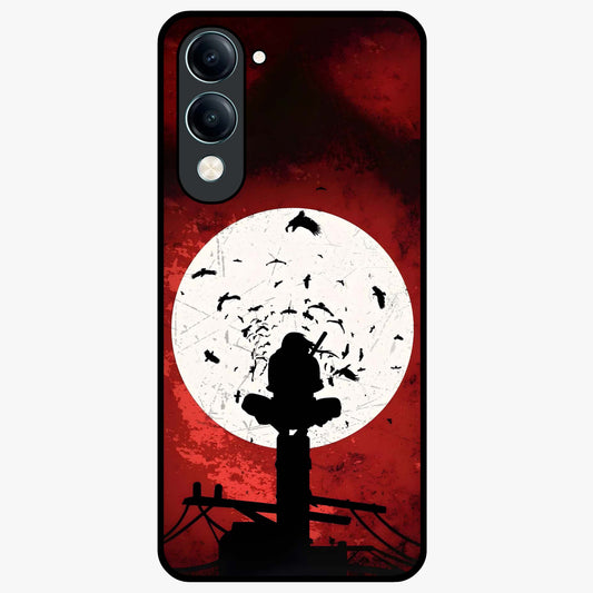 Itachi Limited Edition Naruto Anime Glass Case showing flat back view with iconic anime character artwork and glossy glass finish.
