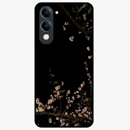 Petal Moon Light With Custom Name Glass Case showing flat back view with floral moonlight artwork and personalized name design.