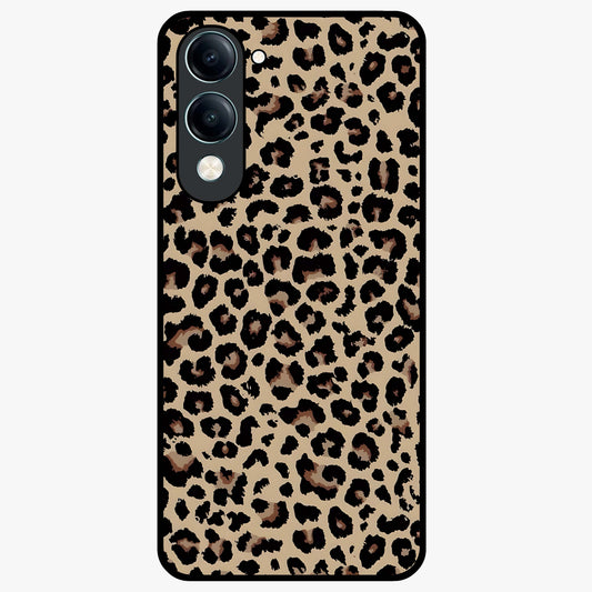 Savage Chic Pattern Glass Case showing flat back view with stylish patterned artwork and glossy glass finish.