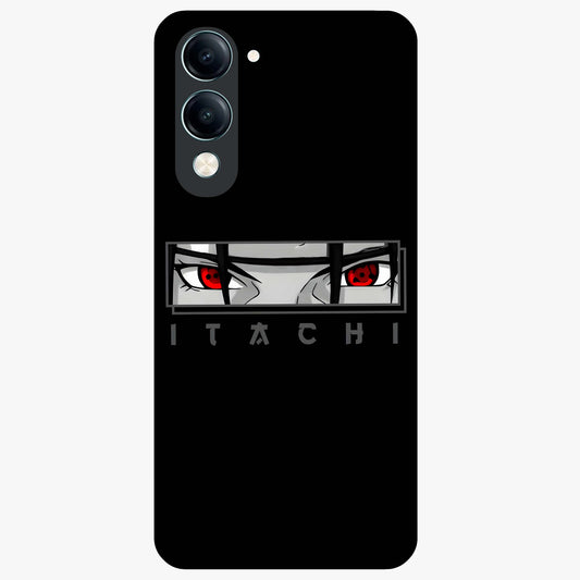 Scarlet Gaze Dominance Glass Case showing flat back view with striking red themed artwork and glossy glass finish.